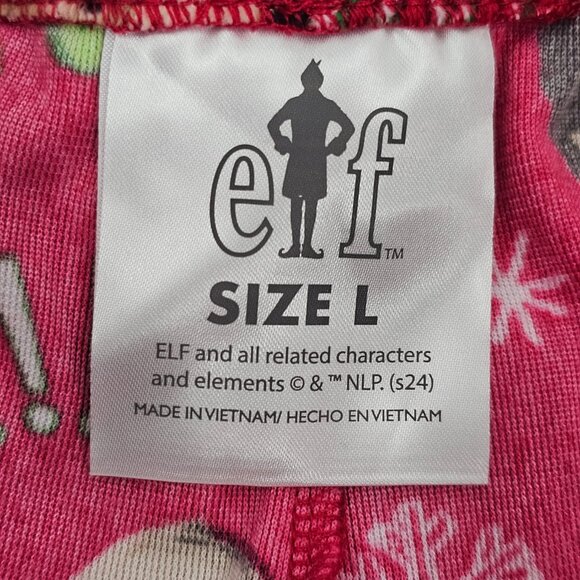Elf Movie Santa's Coming Red Ultra Soft Holiday Men's Pajama Pants Size L NWT - Picture 8 of 11